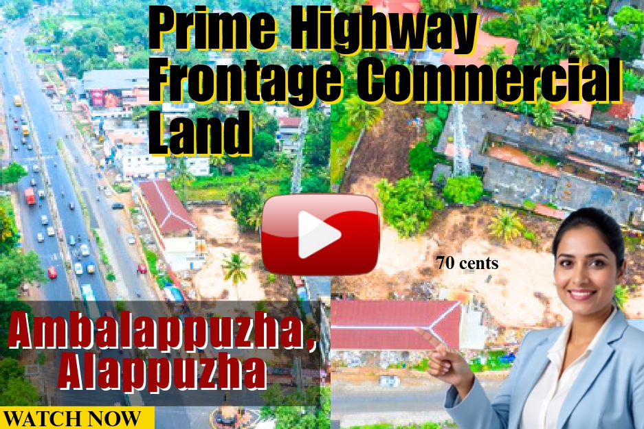Prime Highway Frontage Commercial Land for Sale in Ambalappuzha, Alappuzha
