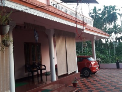 10 Cent with 1600 SqFt, 3 BHK Residential House for sale near Bharananganam Church, Kottayam
