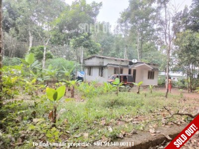 24 Cents with a small 3 BHK Unfinished House for sale at Ayamkudy, Kottayam