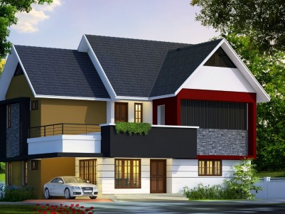 2200 Sq Ft 4 BHK House for Sale at Parolikkal Junction, Caritas, Kottayam
